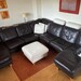 Ecksofa Leder 2x 2-sitzig ca. 3x3m mit 2 Ottomanen - Bild 1