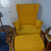 Ohrensessel und Hocker Ikea Strandmon, gelb - Bild 1