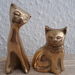 2 elegante Katzenfiguren aus Messing - Bild 1
