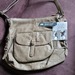 Neu Graue echt Leder Handtasche - Bild 1