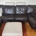 Ecksofa Leder 2x 2-sitzig ca. 3x3m mit 2 Ottomanen - Bild 3