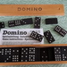 Domino mit 55 Holz-Spielsteinen in Holzbox - Bild 1