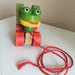 Ziehspielzeug Fröhlicher Frosch aus Holz - Bild 2