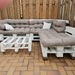 Palettenmöbel / Palettensofa mit Tisch und Kissen - Bild 1