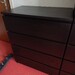 IKEA Malm Kommode, 4 Schubladen, Schwarz / Braun - Bild 1