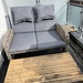 Rattansofa mit Tisch für draußen  - Bild 1