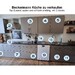 Einbauküche in Edelstahl- und Anthrazit-Optik - Bild 1