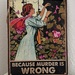 Vintage Blechschild Gardening bc. Murder Is Wrong - Bild 1