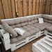 Palettenmöbel / Palettensofa mit Tisch und Kissen - Bild 2