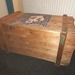 Rustikale Transportkiste Natur-Holz mit Deckel - Bild 1